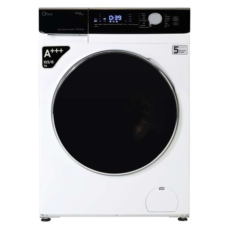 ماشین لباسشویی جی پلاس مدل GWM-KD1048W ظرفیت 10.5 کیلوگرم