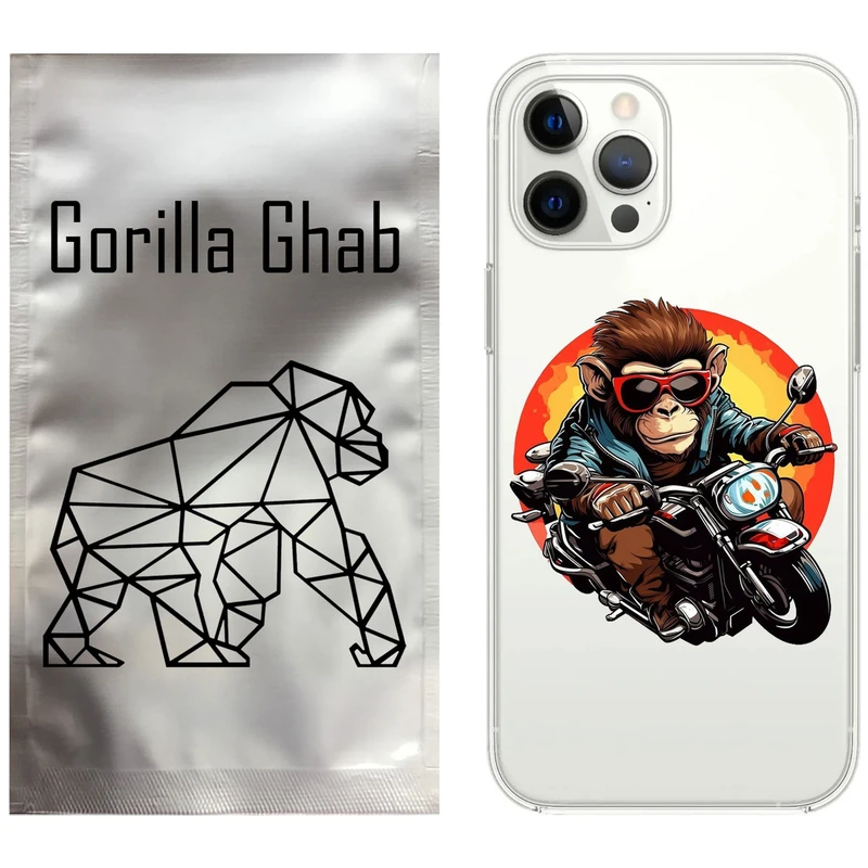 کاور گوریلا قاب مدل CLG کد 32 طرح میمون موتورسوار مناسب برای گوشی موبایل اپل iPhone 13 Pro Max
