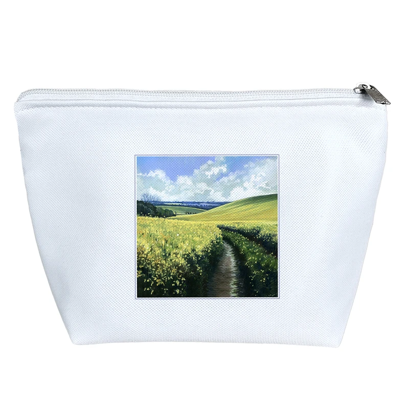 کیف لوازم آرایش دخترانه خندالو مدل دشت گل زرد کد H1726