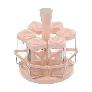 ست 7 پارچه جا ادویه پارس بلور مدل پادینا گردان کد 002