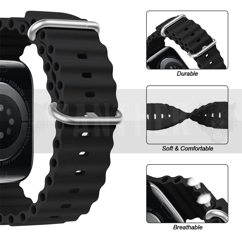 بند پنتر مدل Ocean Loop مناسب برای اپل واچ Ultra 49mm