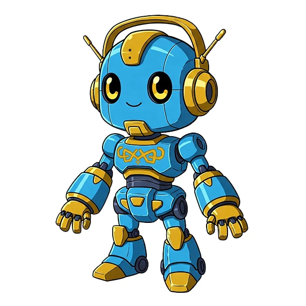 استیکر پارچه و لباس پاد آفرین طرح ربات کارتونی کد 5352