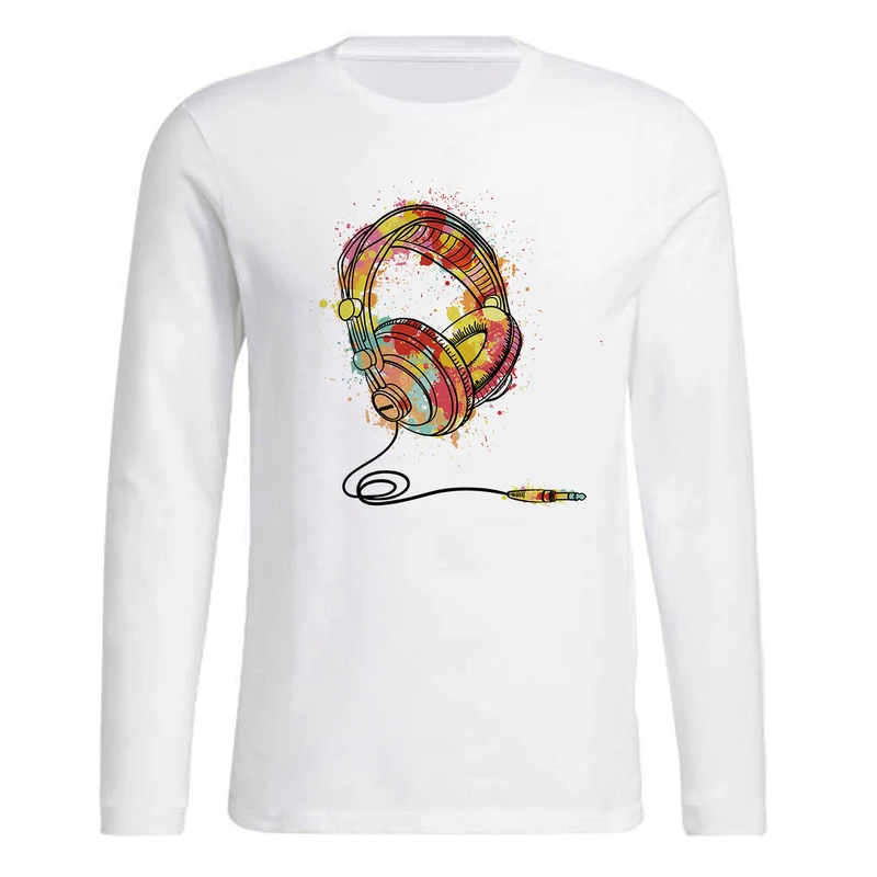 تی شرت آستین بلند زنانه مدل هدفن کد P36