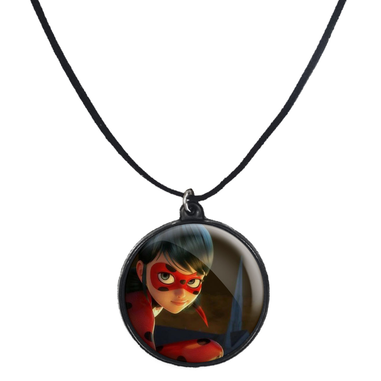 گردنبند پرمانه طرح کفشدوزکی کد pmb.1862 مدل دو طرفه