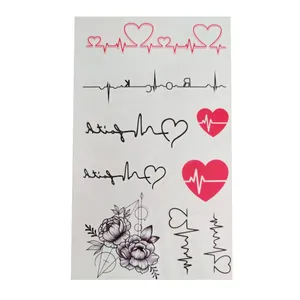 تتو موقت طرح ضربان قلب و گل کد 95