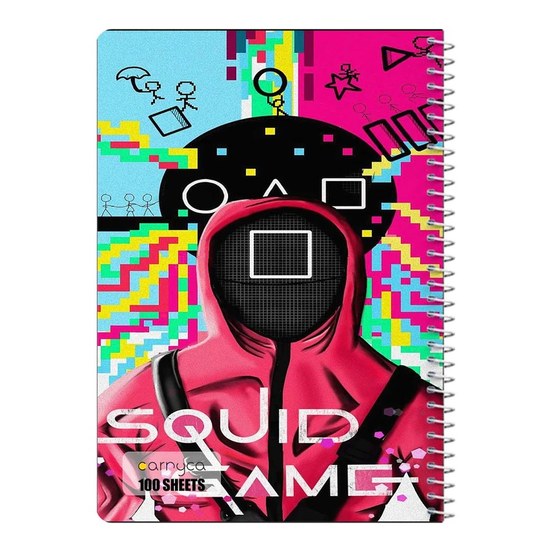 دفتر مشق 100 برگ سیمی کارنیکا طرح بازی مرکب Squid Game کد 99772