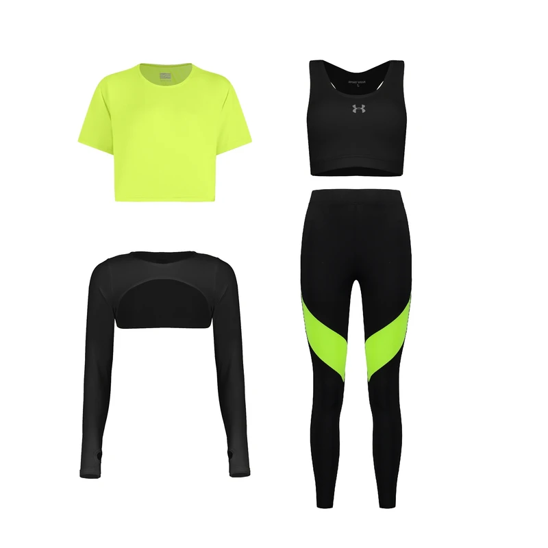 ست چهار تکه لباس ورزشی زنانه مدل 1801-1401-70-56