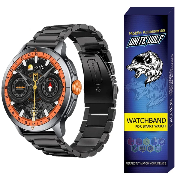 بند ساعت وایت ولف مدل WF-3Bea مناسب برای ساعت هوشمند گلوریمی GX RACE 22MM