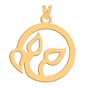 آویز گردنبند طلا 18 عیار زنانه فرشته مدل گل WNL-000271