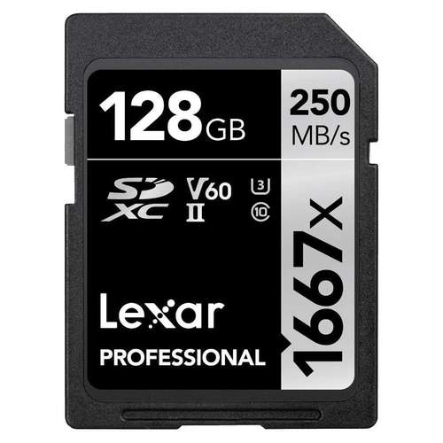 کارت حافظه SDXC لکسار مدل Professional کلاس 10 استاندارد UHS-II U3 سرعت 250MBps ظرفیت 128 گیگابایت 
