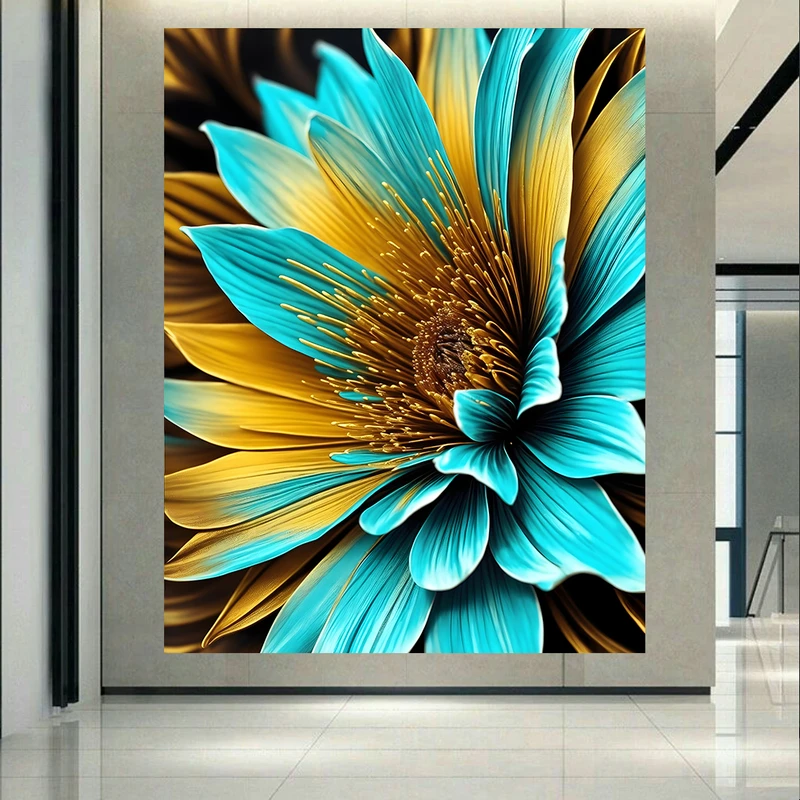 تابلو بوم طرح مخمل مدرن مدل گل کد AR302508