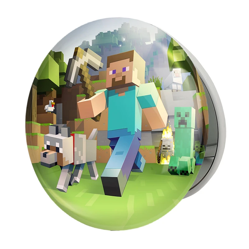 آینه جیبی خندالو طرح بازی ماینکرافت Minecraft مدل تاشو کد 23258 