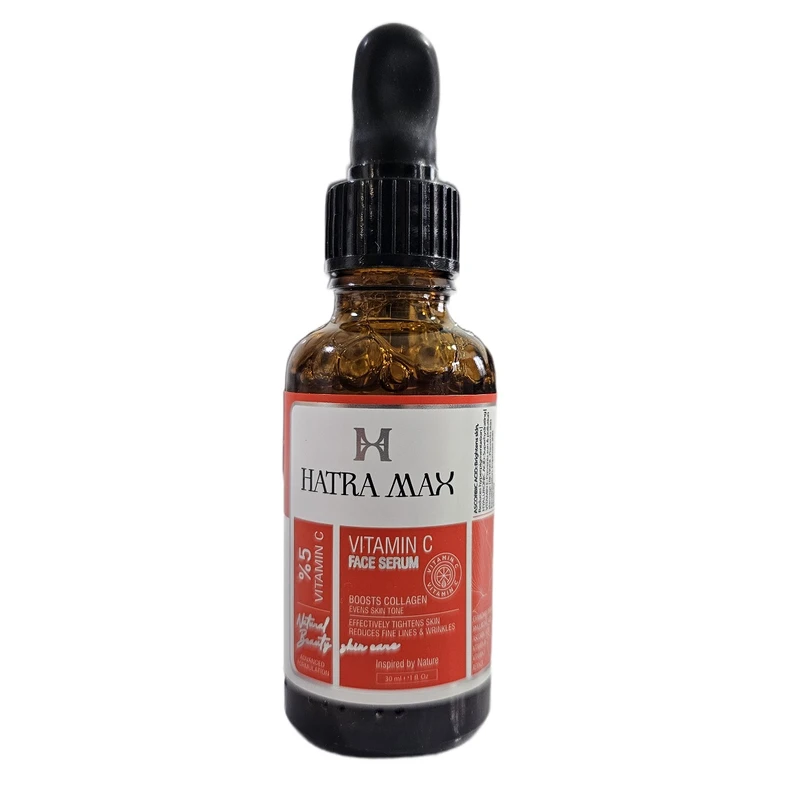 سرم سفت‌کننده، روشن‌کننده هاترامکس مدل VITAMIN C 5% مناسب برای انواع پوست حجم 30 میلی‌لیتر