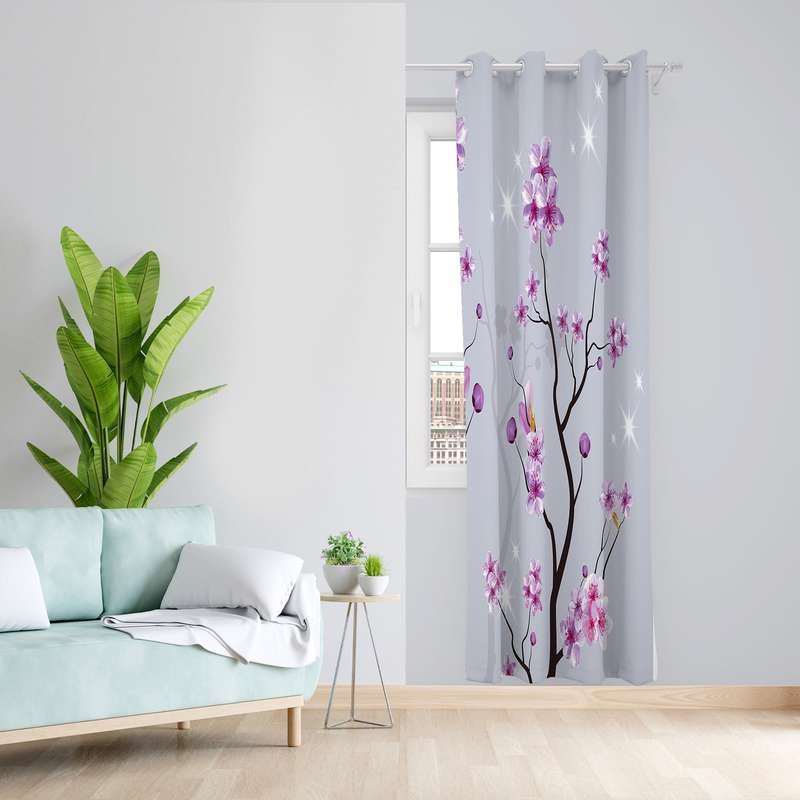 پرده طرح بهار مدل مخمل پانچی کد 1348 z سایز 140x200 سانتی متر