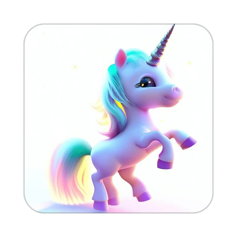 زیر لیوانی کاکتی طرح اسب تک شاخ و یونیکورن مدل mp33192