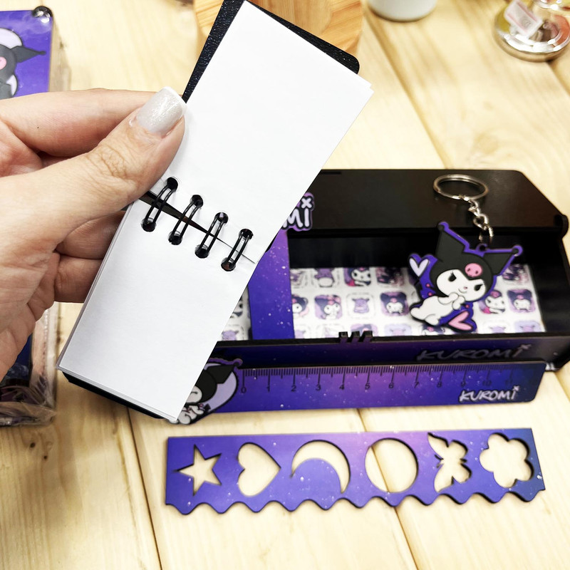 بسته لوازم تحریر مدل کورومی عروسکی بسته 6 عددی