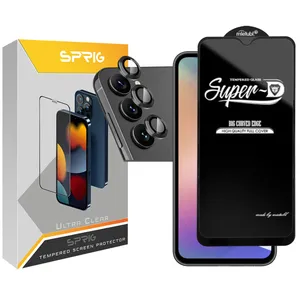 محافظ لنز دوربین اسپریگ مدل RingMetal-SPD مناسب برای گوشی موبایل سامسونگ Galaxy A24 به همراه محافظ صفحه نمایش
