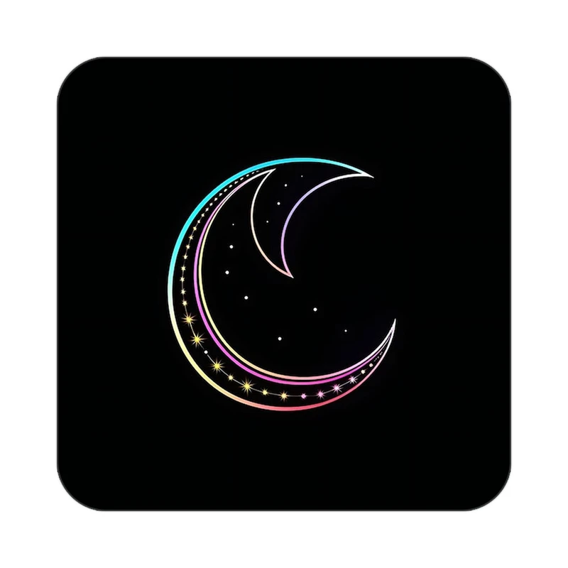 زیر لیوانی کاکتی طرح ماه و ستاره مدل mp53072