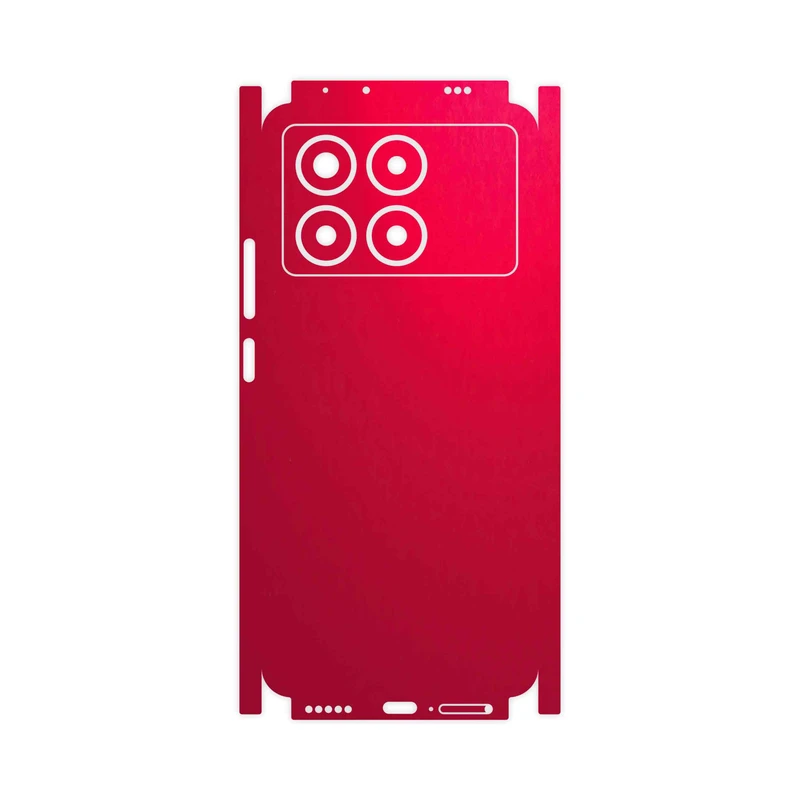 برچسب پوششی ماهوت مدل Matte-Warm-Red-FullSkin مناسب برای گوشی موبایل شیائومی Poco X6 Pro