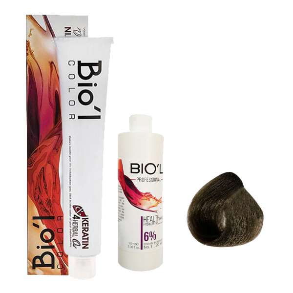 کیت رنگ مو بیول مدل CHOCOLATE شماره 6.7 حجم 100 میلی لیتر رنگ بلوند زیتونی تیره