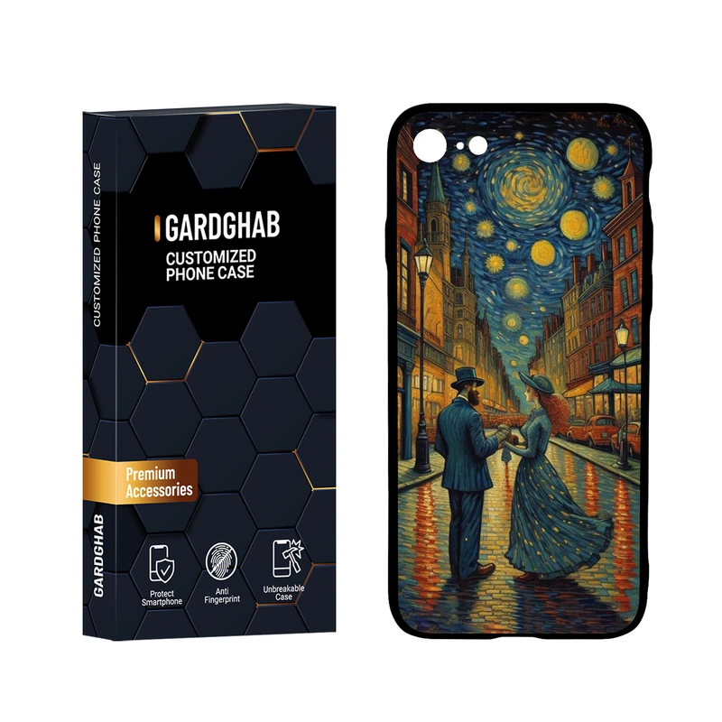  کاور گارد قاب مدل پشت گلس هنری مناسب برای گوشی موبایل اپل iPhone 7 / 8 / SE 2020 / SE 2022