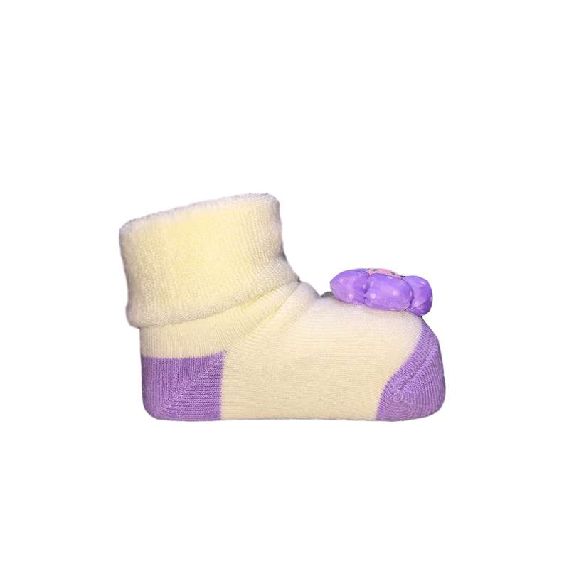 جوراب نوزادی مدل گلدار