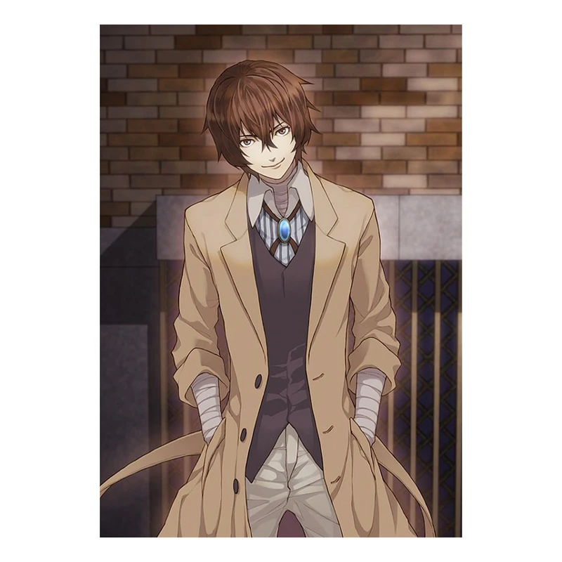 استیکر لپ تاپ و موبایل مدل انیمه طرح سگ‌های ولگرد بانگو اوسامو دازای Bungo Stray Dogs Osamu dazai کد 325