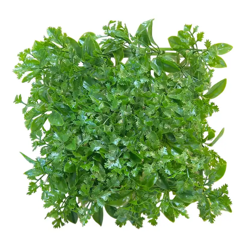 دیوار پوش مدل دیوار سبز مصنوعی برگ سرو پرتقال بسته 16 عددی