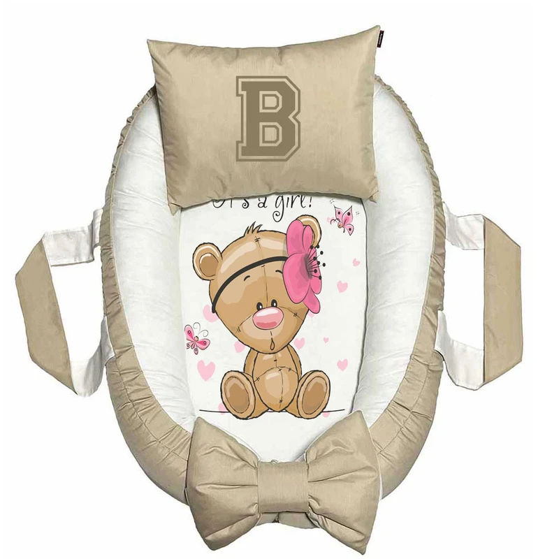 تشک غلت گیر نوزاد پادآفرین مدل خرس طرح حرف B