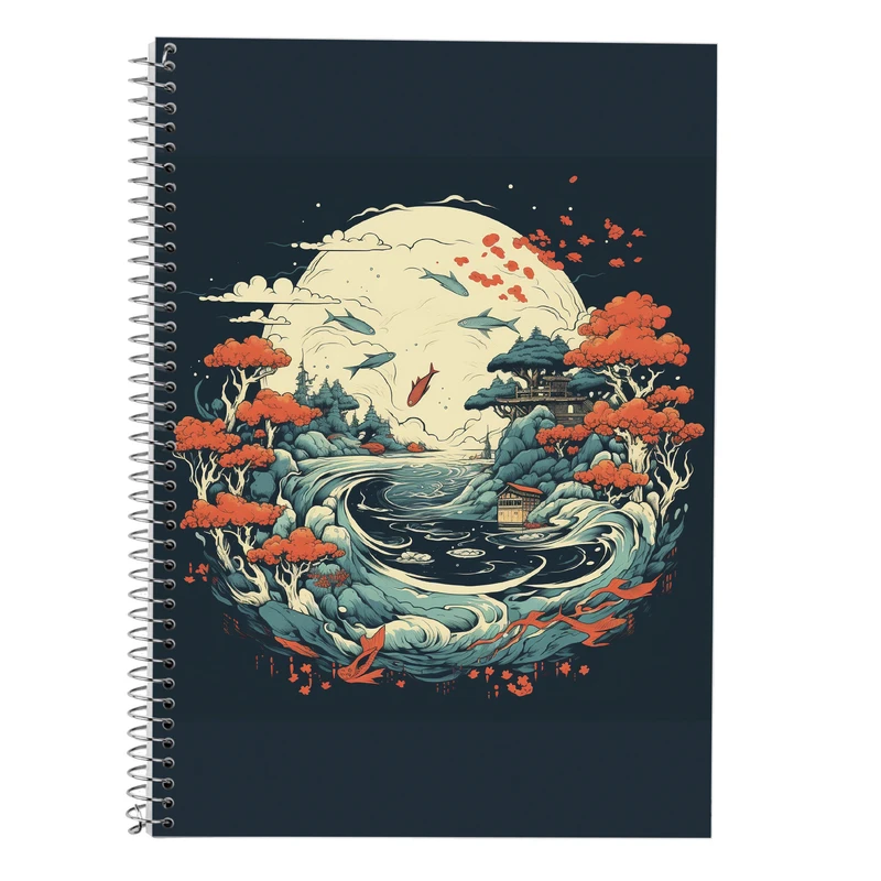 دفتر زبان 50 برگ مدوپد مدل دوخط طرح Vindland Saga کد DF3152