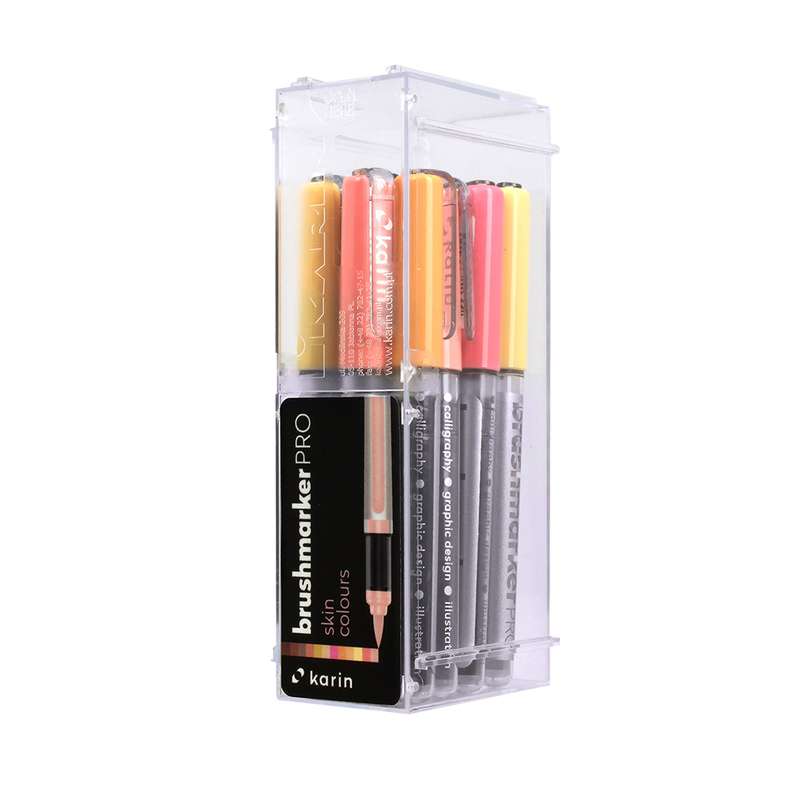 ماژیک کارین مدل Brushmarker Pro Skin بسته 12 عددی