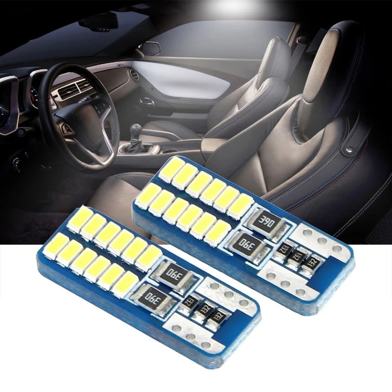 لامپ چراغ خودرو مدل ال ای دی سکن کد 24smd پایه T10 بسته 2 عددی