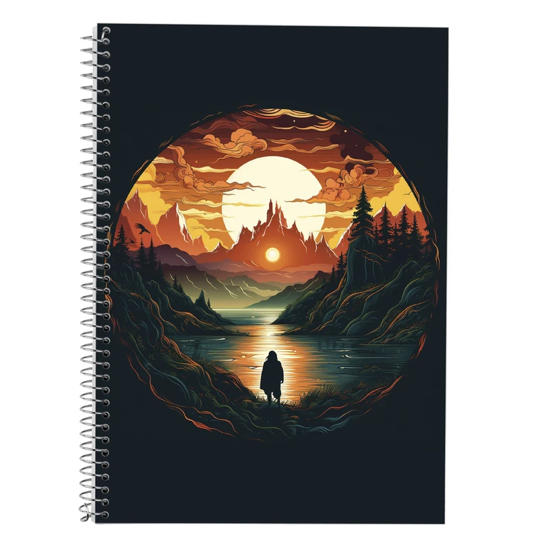 دفتر زبان 50 برگ مدوپد مدل سه خط طرح ارباب حلقه ها The Lord of the Rings کد DF2992