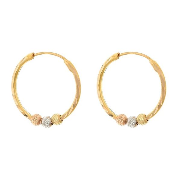 گوشواره حلقه ای طلا 18 عیار زنانه نوا گلد مدل البرناردو 2