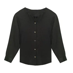 شومیز آستین بلند یقه گرد زنانه مدل 2507