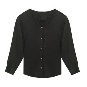 شومیز آستین بلند یقه گرد زنانه مدل 2507