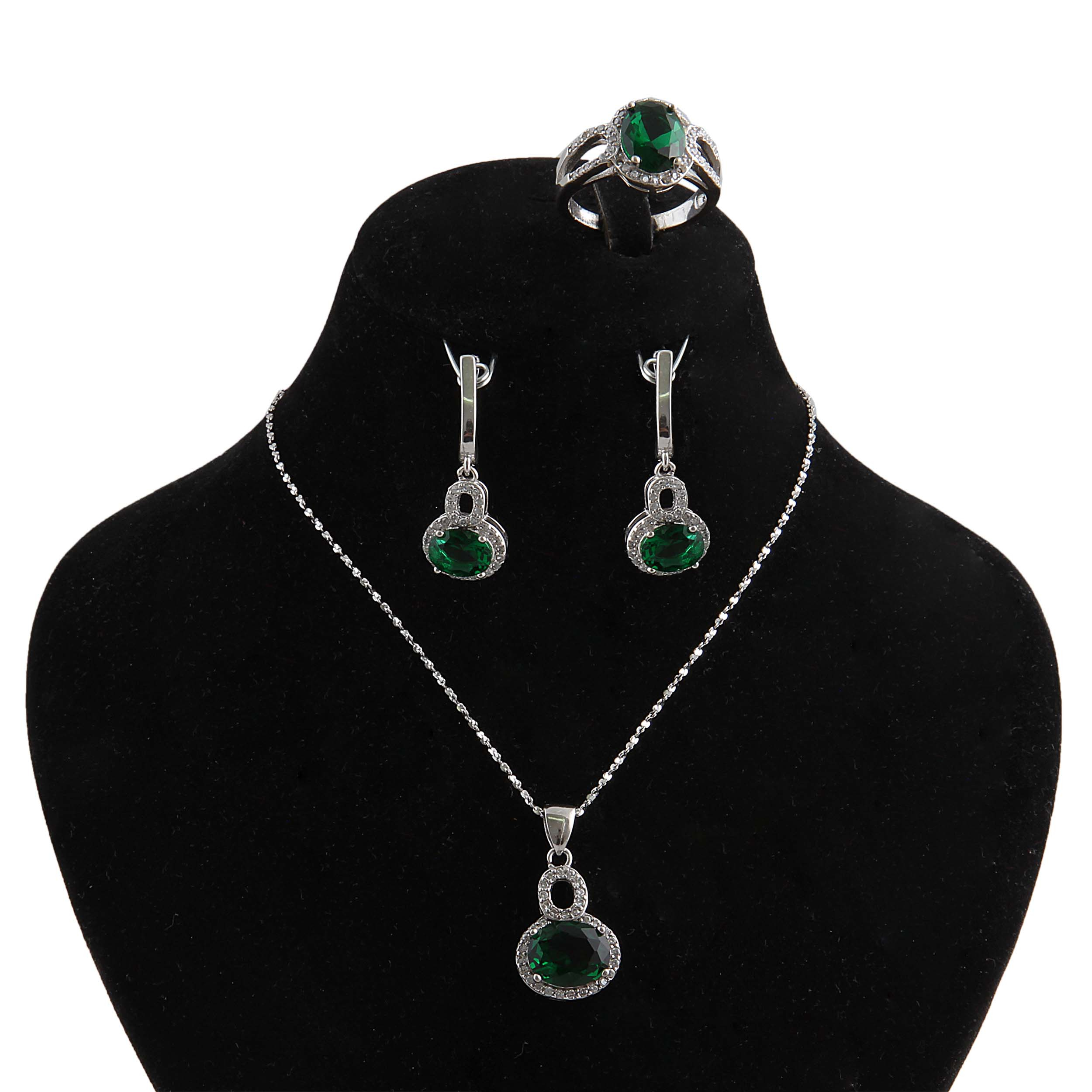 ست نقره زنانه بازرگانی میلادی مدل کوارتز NTR_334