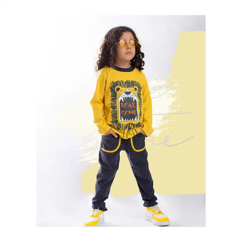 ست  تی شرت و شلوار نوزادی آدمک مدل شیر کد 117961