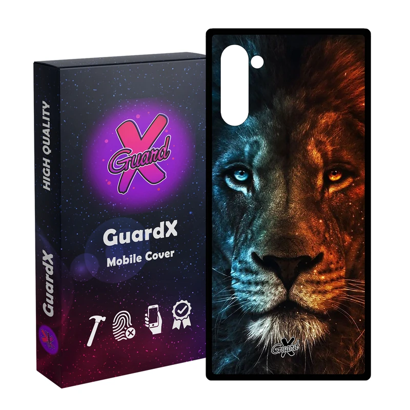 کاور گارد ایکس طرح شیر مدل Glass10634 مناسب برای گوشی موبایل سامسونگ Galaxy Note 10
