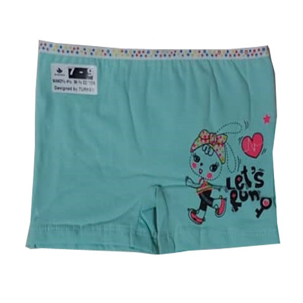 شورت دخترانه طرح قلب رنگ آبی