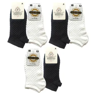 جوراب ساق کوتاه زنانه مدل حصیری بسته 6 عددی