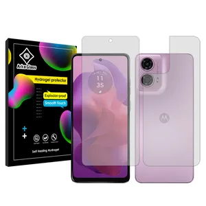 Arka Glass Tough model transparent screen protector suitable for Motorola Moto G24 mobile phone along with the back of the phone protector