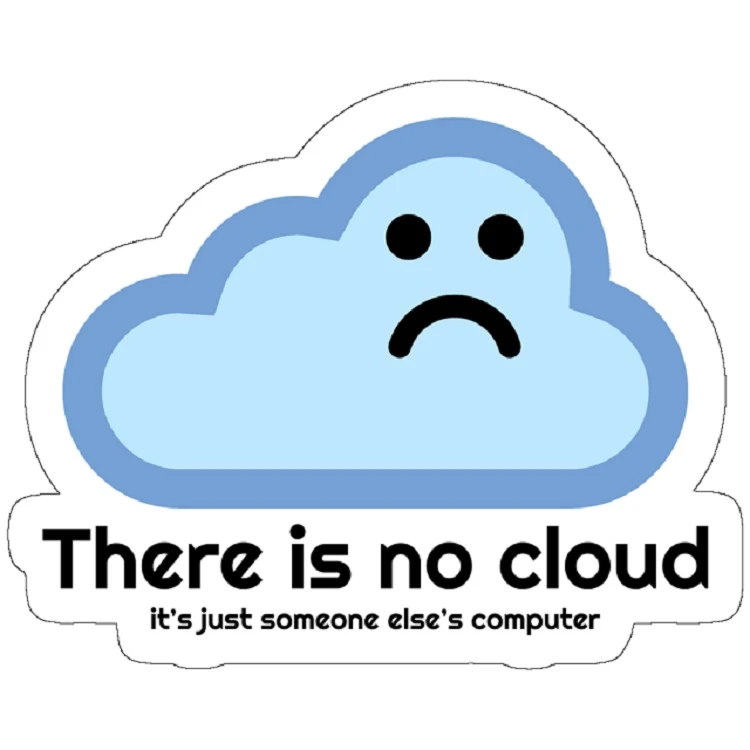 استیکر لپ تاپ مدل There is no cloud