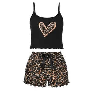 ست تاپ و شلوارک راحتی زنانه مدل 9862