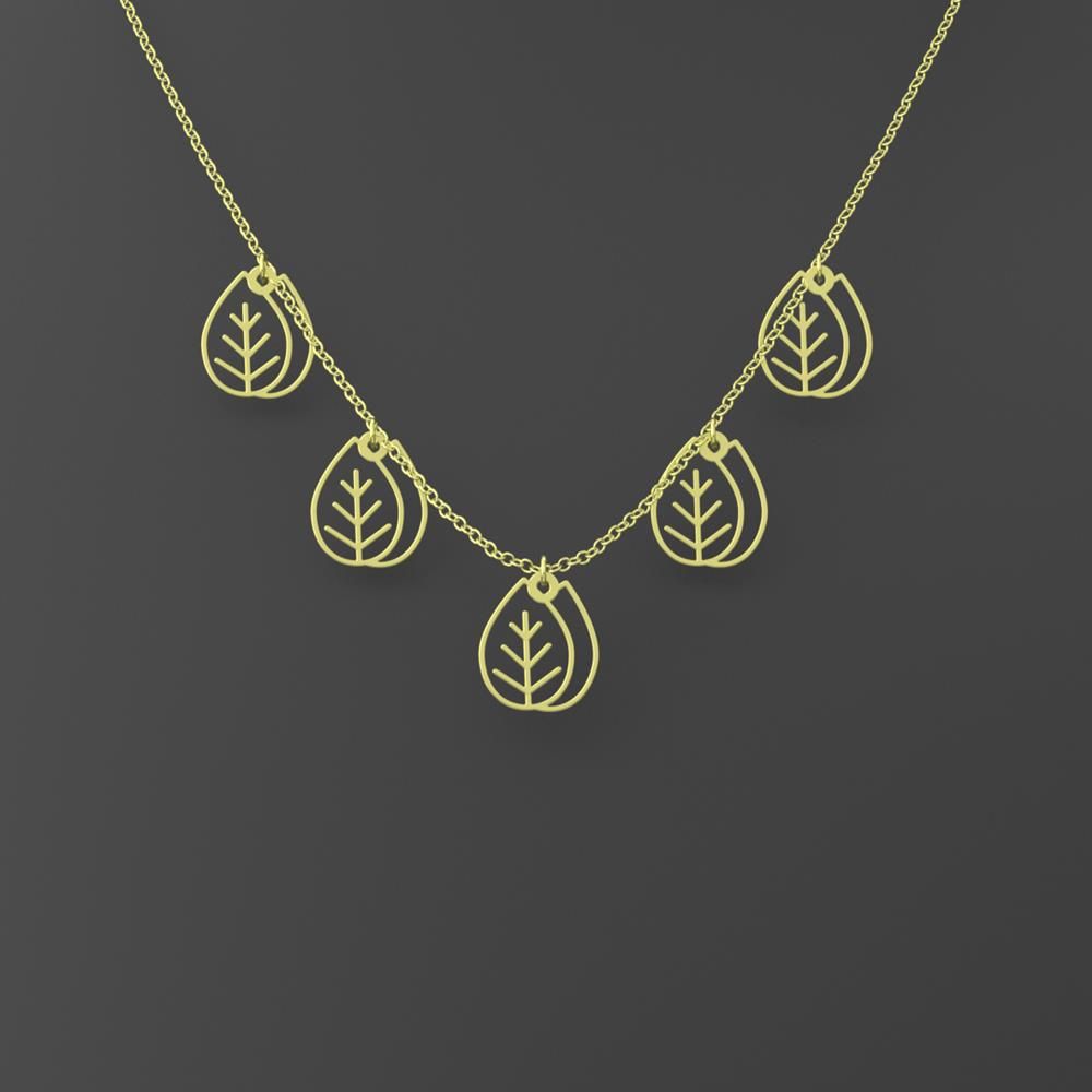 گردنبند طلا 18 عیار زنانه مدوپد مدل برگ کد RNA16026 -  - 4