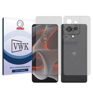 VWK Tough model matte screen protector suitable for Motorola Edge 50 Pro mobile phone along with the back protector 