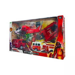 ست اسباب بازی لوازم آتش نشانی مدل ماکت آتشنشان ها