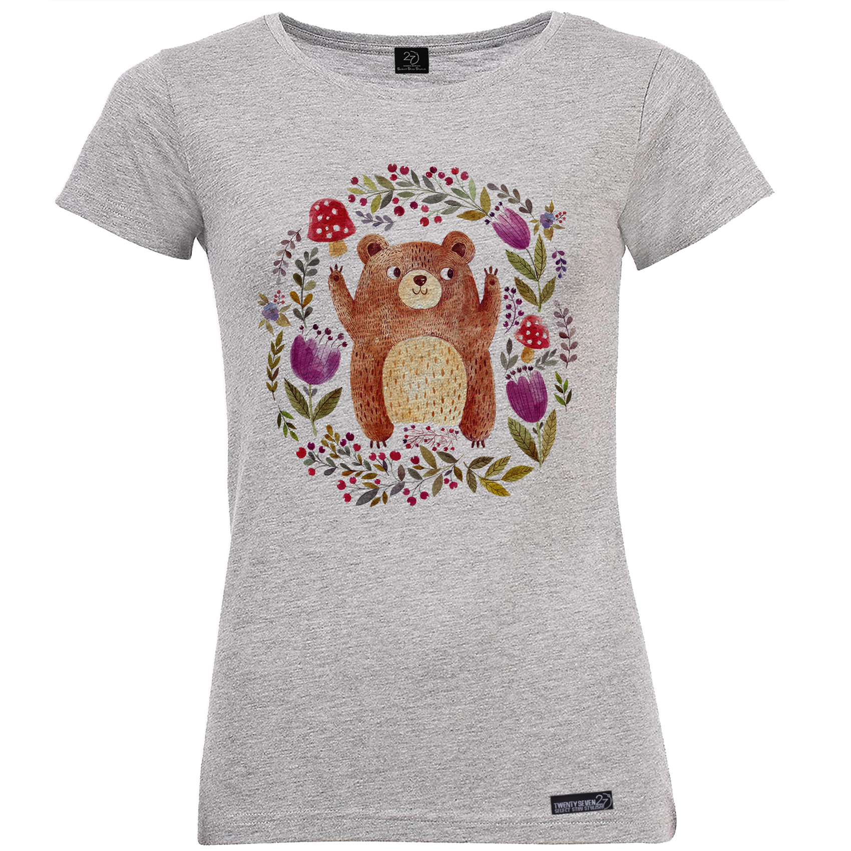 تی شرت آستین کوتاه زنانه 27 مدل  خرس کد WN1088