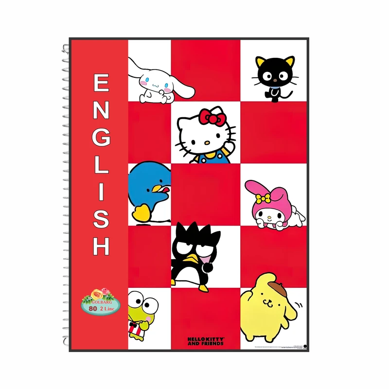 دفتر زبان 80 برگ گلبرگ مدل کیتی کد 7091