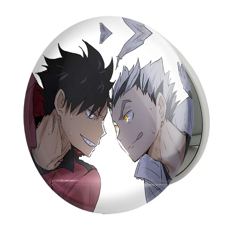 آینه جیبی خندالو طرح کوتارو و کورو انیمه هایکیو Haikyu مدل تاشو کد 17770 